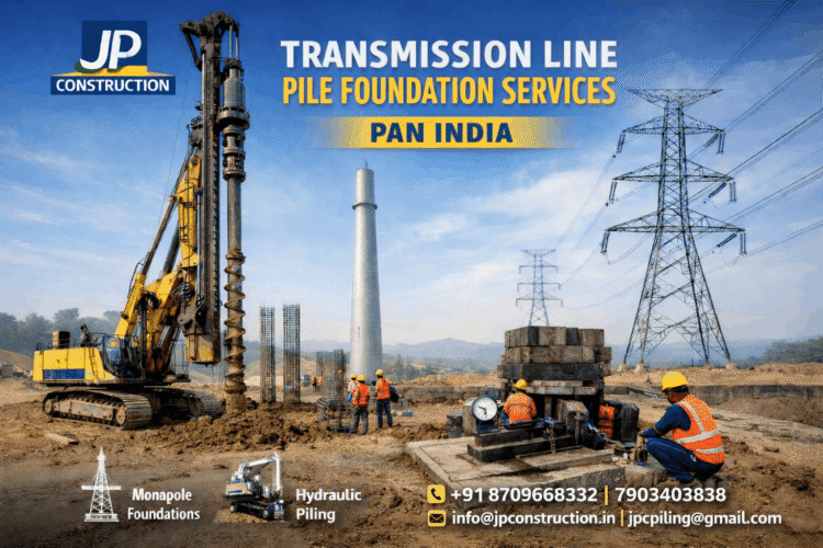Transmission Line Pile Foundation Services | Piling Contractor | India